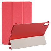 Funda de cuero con tapa horizontal y tres pliegues con textura de seda para tableta con soporte, para iPad mini 2024 / mini 6